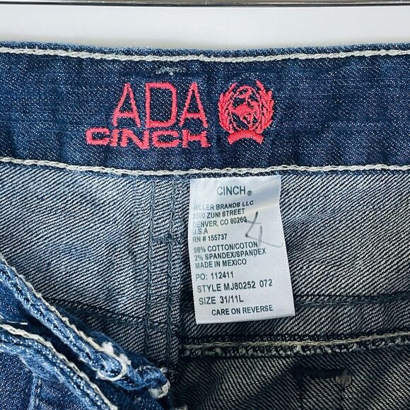 Cinch Rodeo Boot Cut Medium Wash Midrise Jeans Womens Juniors 11 x 31 Long - Picture 8 of 9